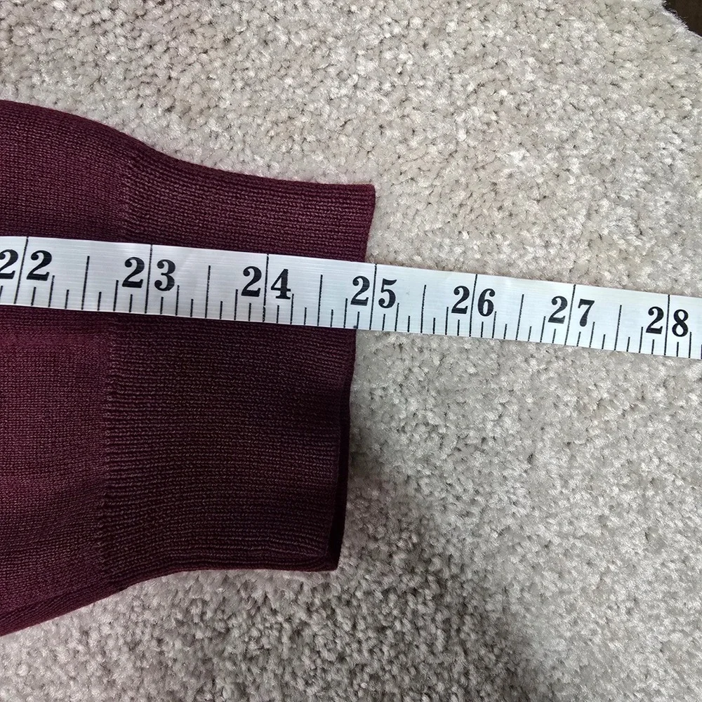 Polo Ralph Lauren Mens Pima Cotton‎ V-Neck Sweater Burgundy Maroon Pony Logo M